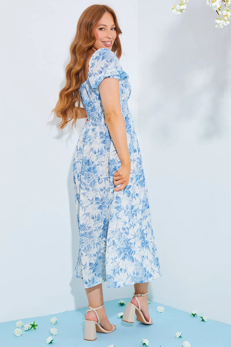 Floral Milkmaid Midi Dress sold by Chi Chi London product image thumbnail 3