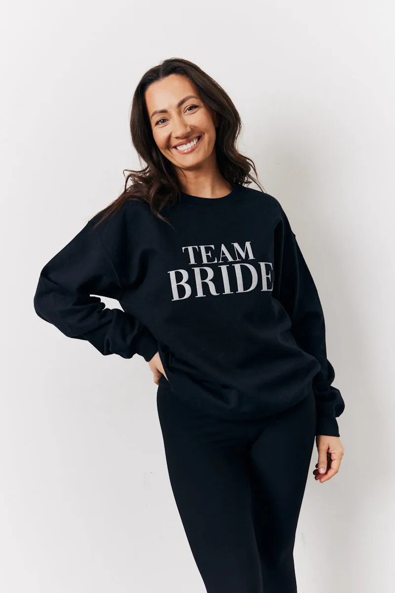 Black Team Bride Slogan Sweatshirt sold by Chi Chi London