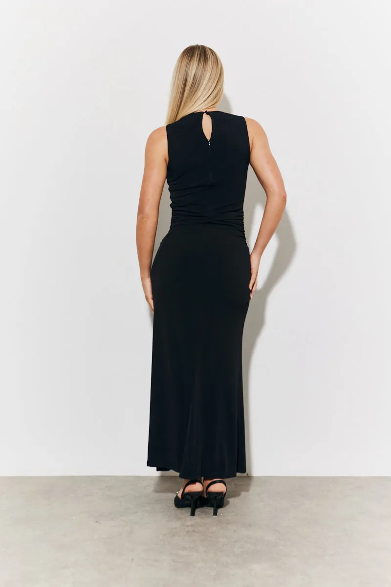 Magic Sculpting High Neck Ruched Maxi Dress sold by Chi Chi London product image thumbnail 3