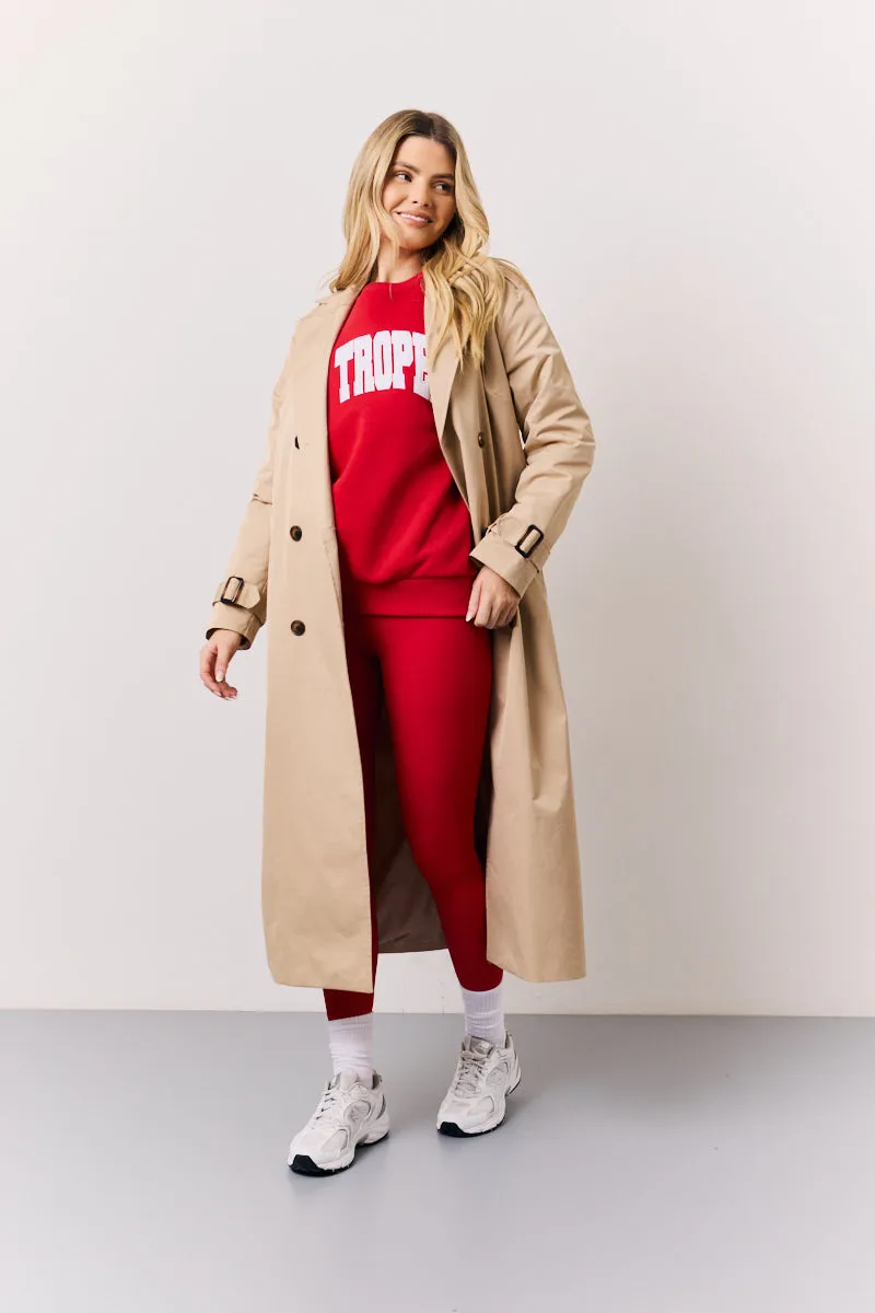 Red High Waisted Sculpt and Control Leggings sold by Chi Chi London product image thumbnail 5