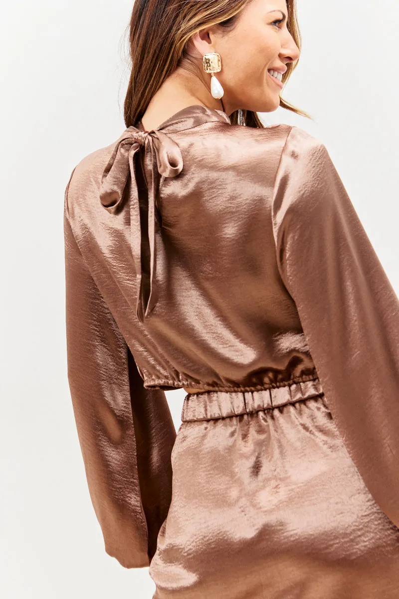 High Neck Wrap Co-Ord Top sold by Chi Chi London product image thumbnail 3