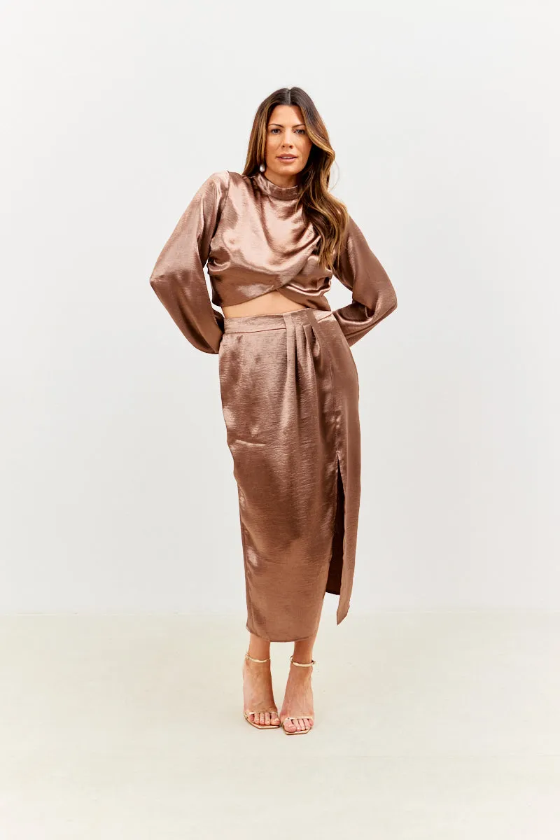 High Neck Wrap Co-Ord Top sold by Chi Chi London product image thumbnail 4