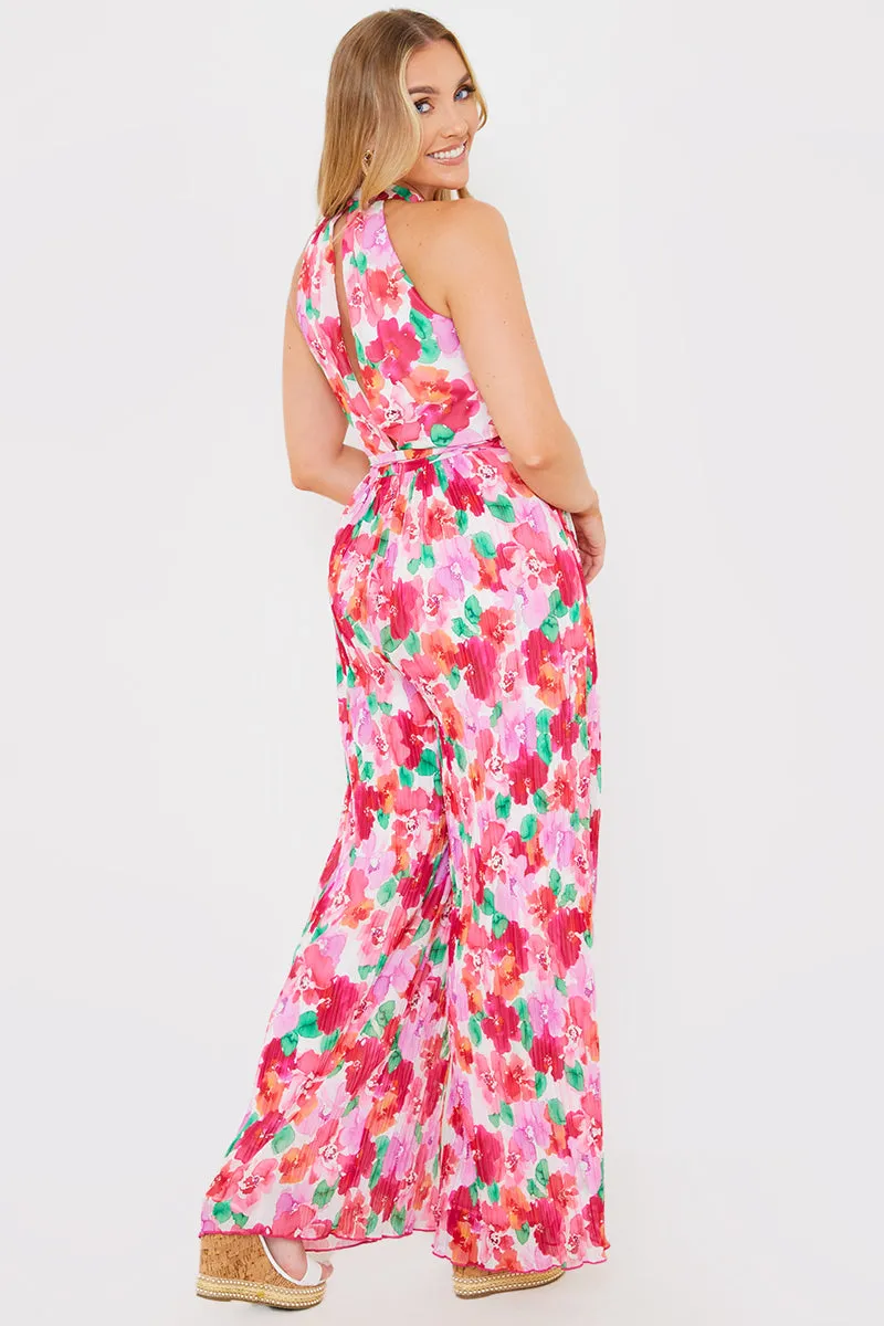 Plisse Sleeveless Wide Leg Jumpsuit sold by Chi Chi London product image thumbnail 5