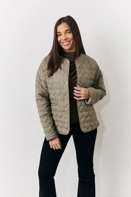 Heart Quilted Lightweight Jacket made by In the style