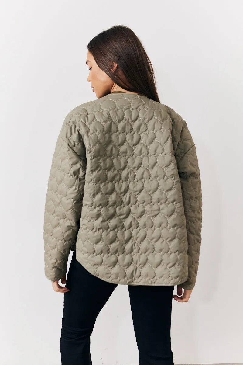 Heart Quilted Lightweight Jacket sold by Chi Chi London product image thumbnail 5