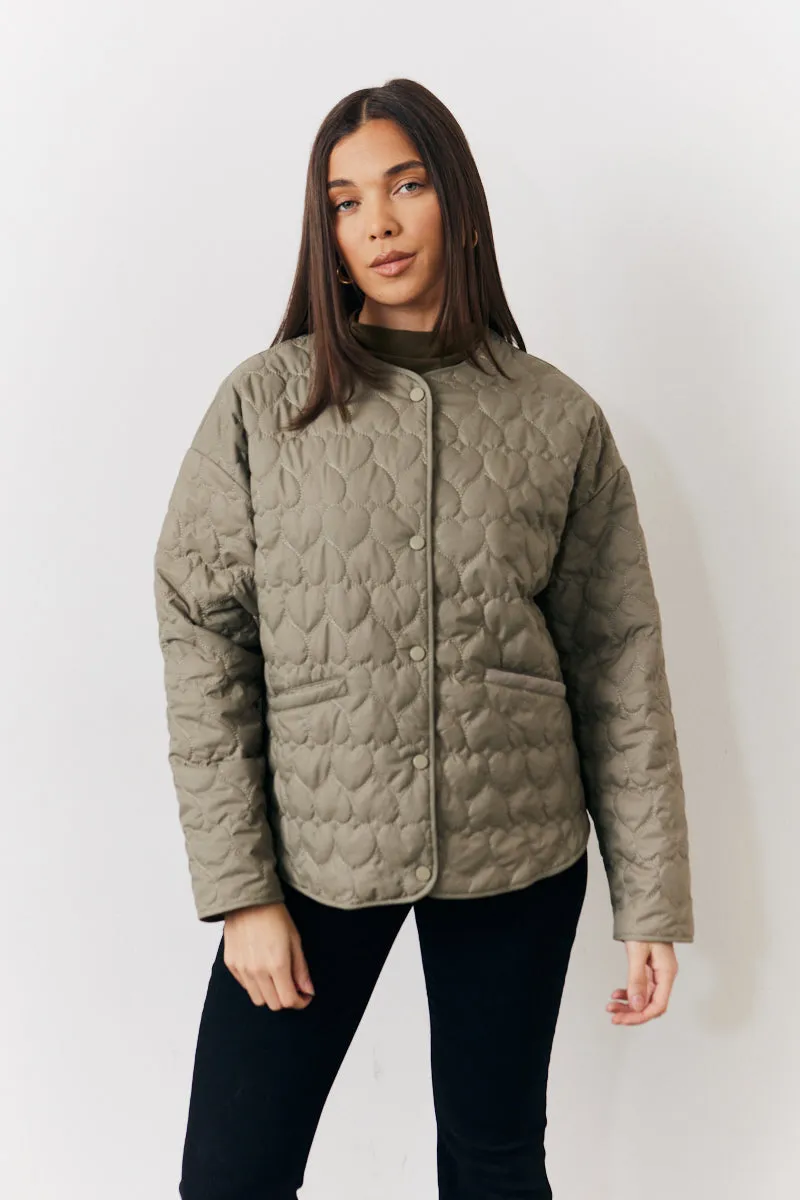 Heart Quilted Lightweight Jacket sold by Chi Chi London product image thumbnail 2