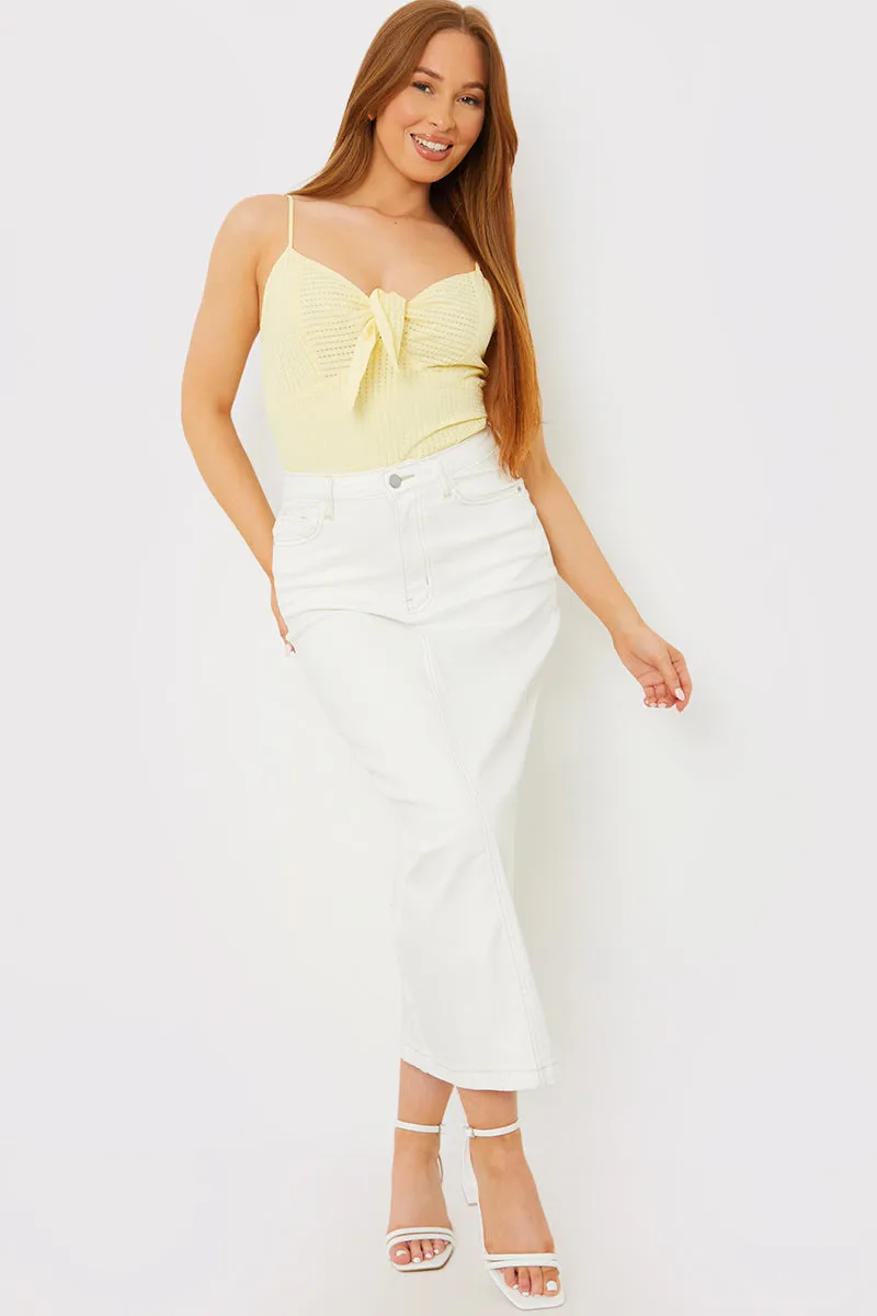 Textured Knot Detail Strappy Bodysuit sold by Chi Chi London product image thumbnail 2