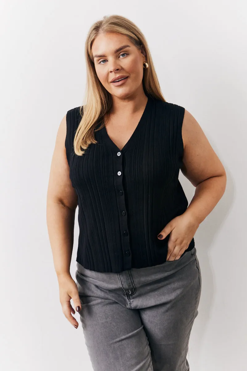 Rib Knit Button Up Co Ord Waistcoat sold by Chi Chi London product image thumbnail 5