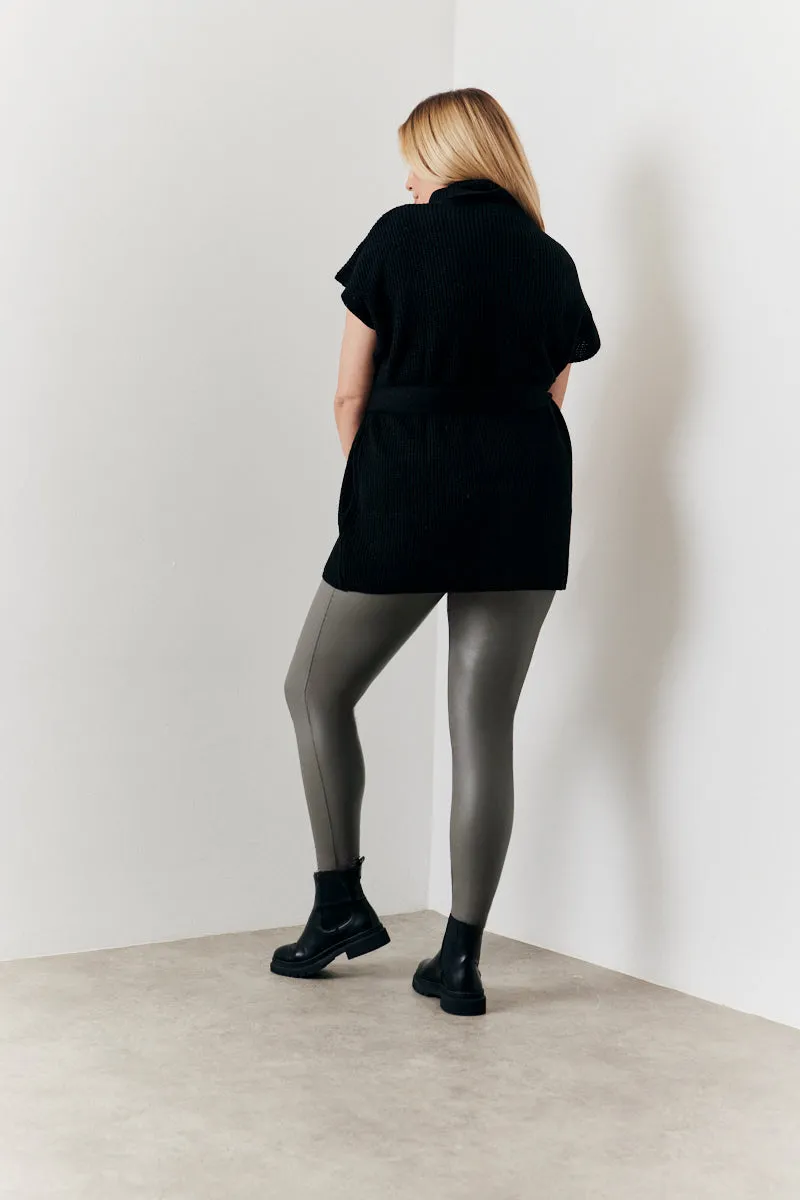 Perfect Sculpting High Waisted Leather Look Leggings sold by Chi Chi London product image thumbnail 4