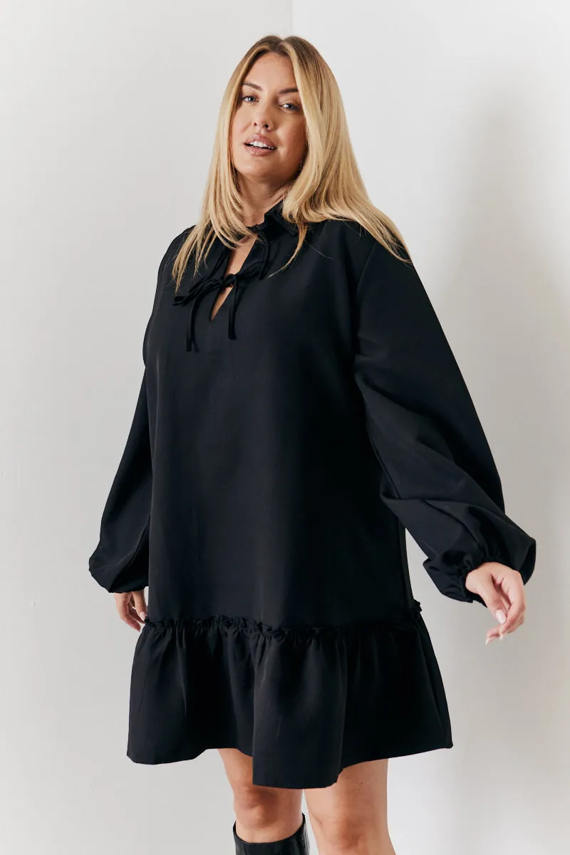 Tie Detail Balloon Sleeve Smock Dress sold by Chi Chi London product image thumbnail 5