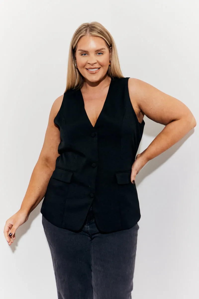 Longline Pocket Detail Waistcoat sold by Chi Chi London product image thumbnail 5