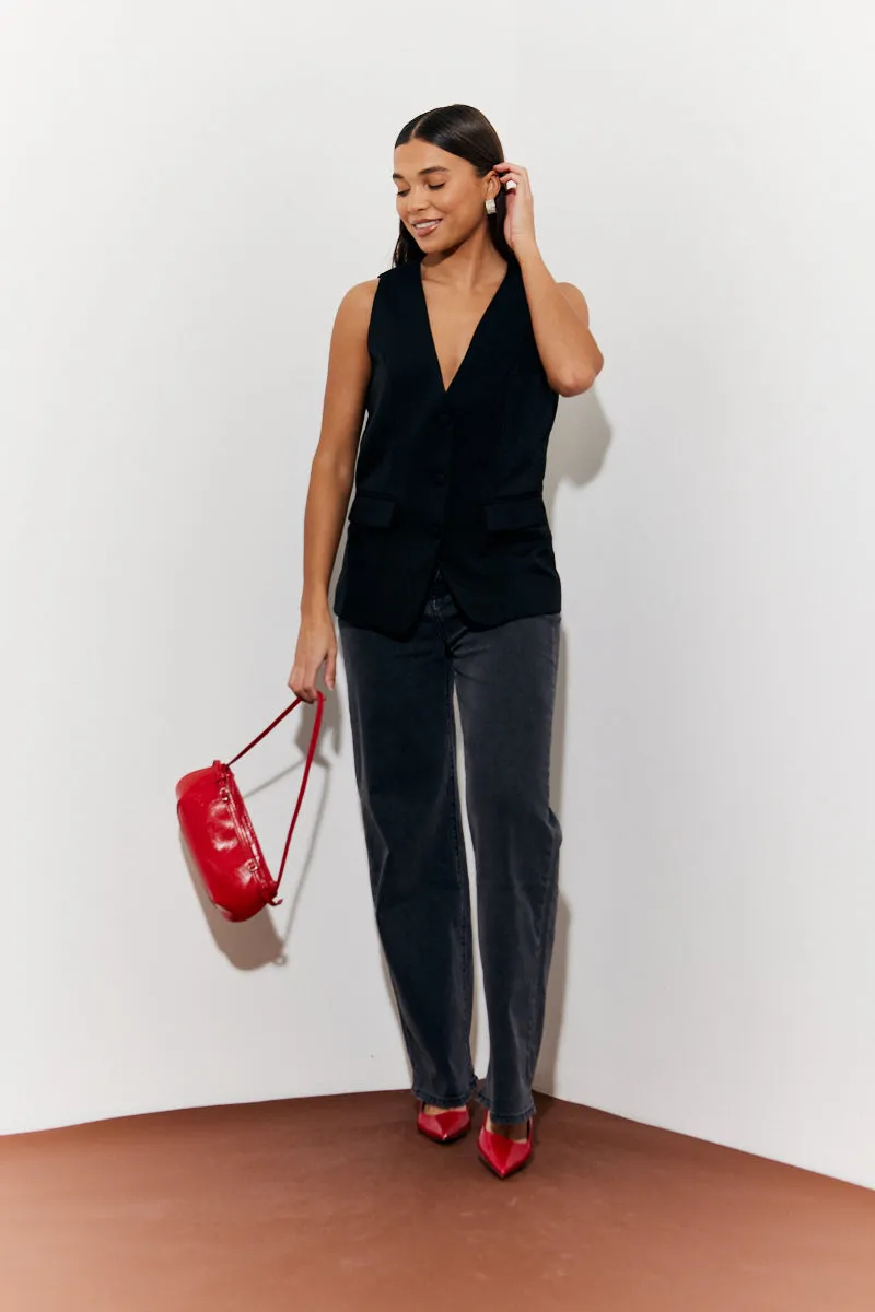 Longline Pocket Detail Waistcoat sold by Chi Chi London product image thumbnail 2