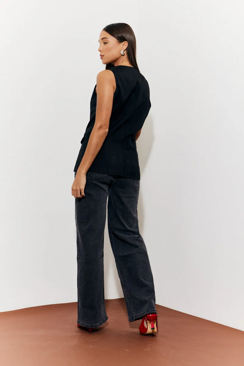 Longline Pocket Detail Waistcoat sold by Chi Chi London product image thumbnail 3