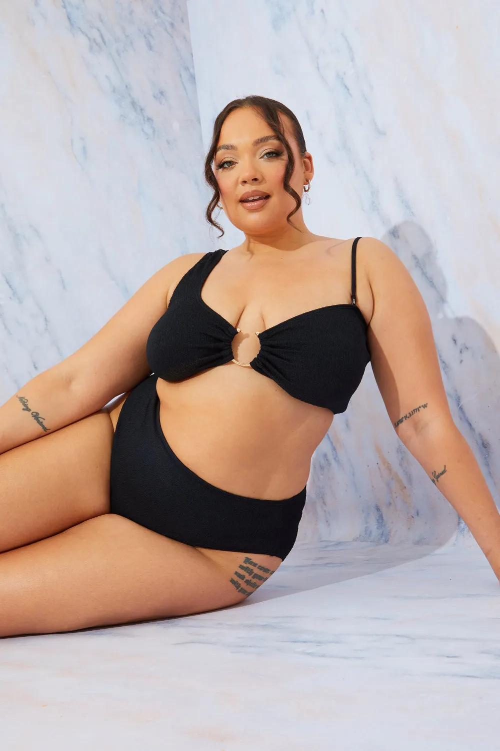 Crinkle High Leg Bikini Bottoms sold by Chi Chi London product image thumbnail 5