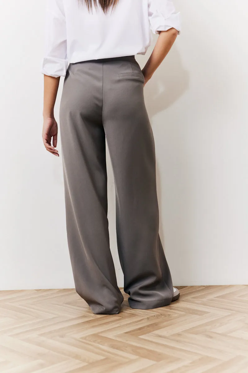 Grey Waistband Detail Tailored Trouser sold by Chi Chi London product image thumbnail 4