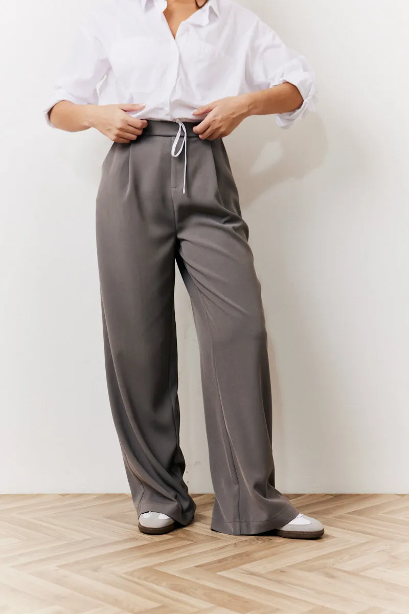 Grey Waistband Detail Tailored Trouser sold by Chi Chi London product image thumbnail 2