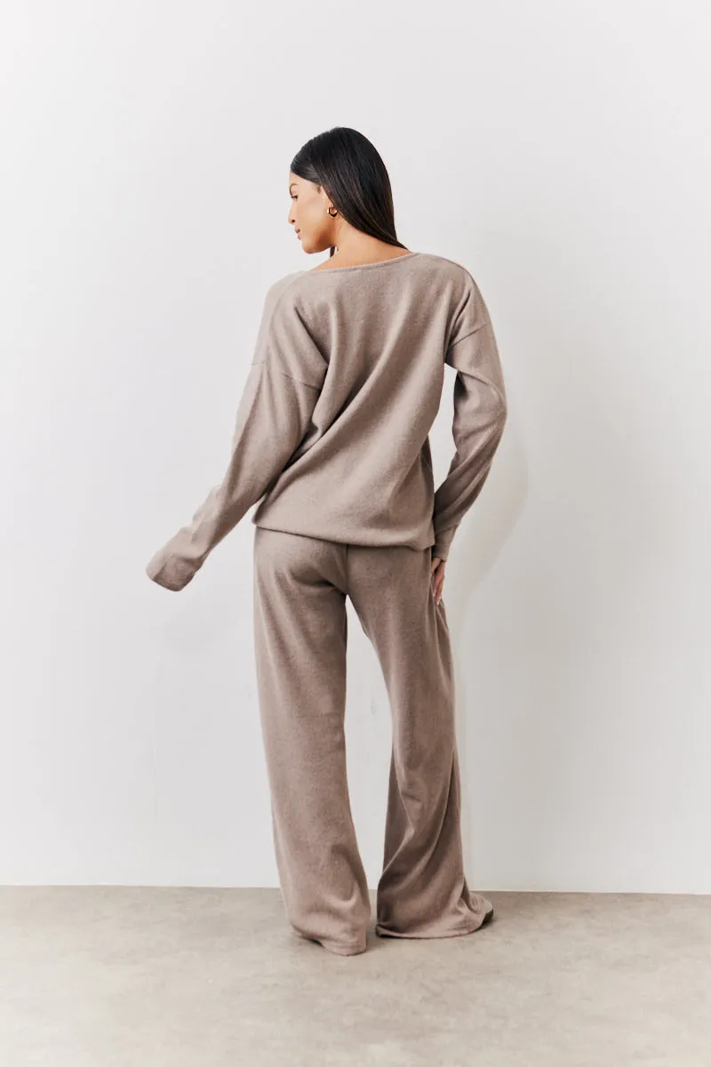 Brushed Rib Flare Leg Co Ord Trouser sold by Chi Chi London product image thumbnail 3