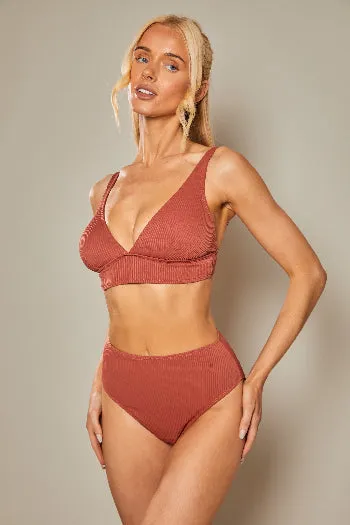 Contour Rib High Leg High Waisted Bikini Bottoms sold by Chi Chi London product image thumbnail 4