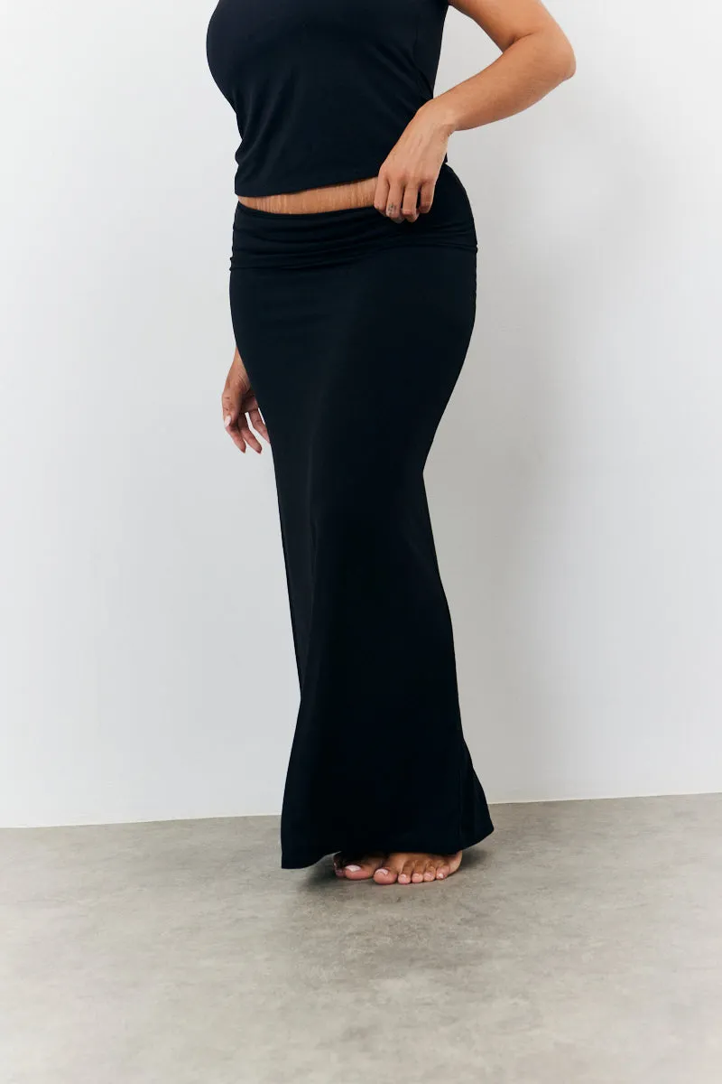Sculpting Fold Over Waistband Maxi Skirt sold by Chi Chi London product image thumbnail 5