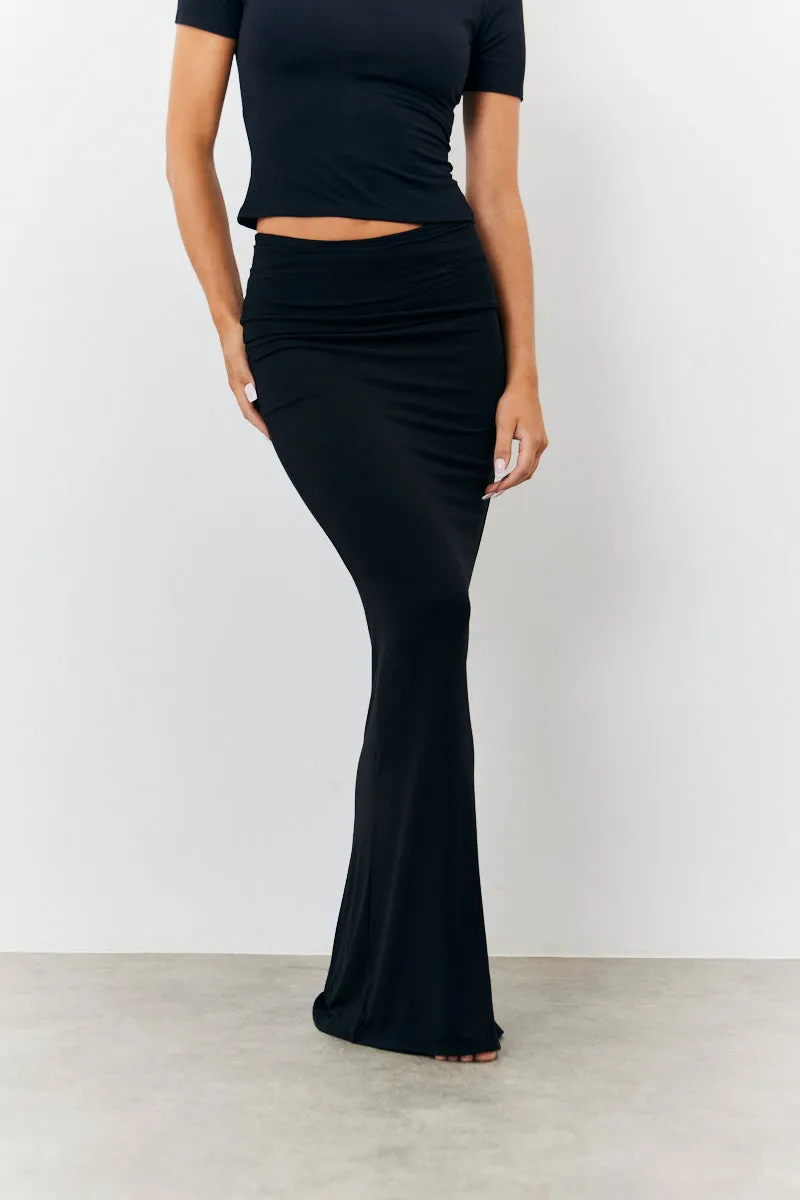 Sculpting Fold Over Waistband Maxi Skirt sold by Chi Chi London product image thumbnail 2