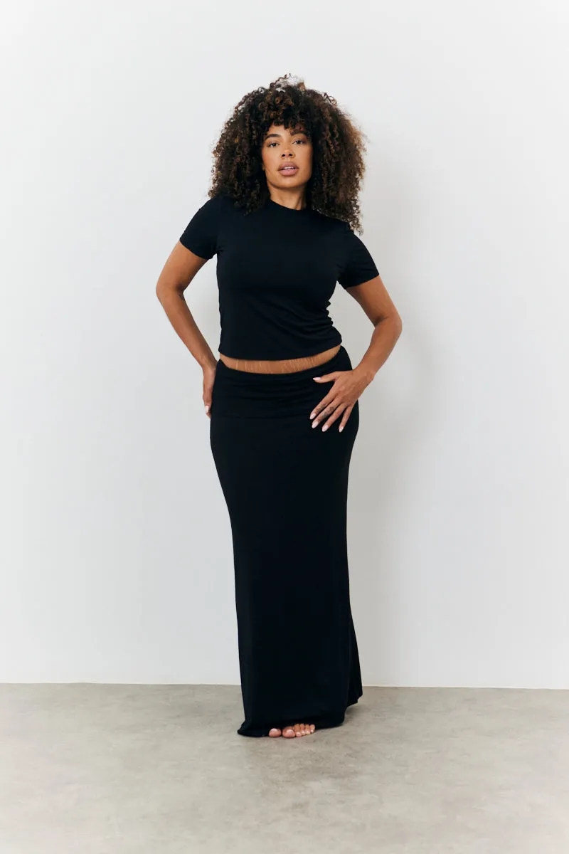 Sculpting Fold Over Waistband Maxi Skirt sold by Chi Chi London product image thumbnail 4