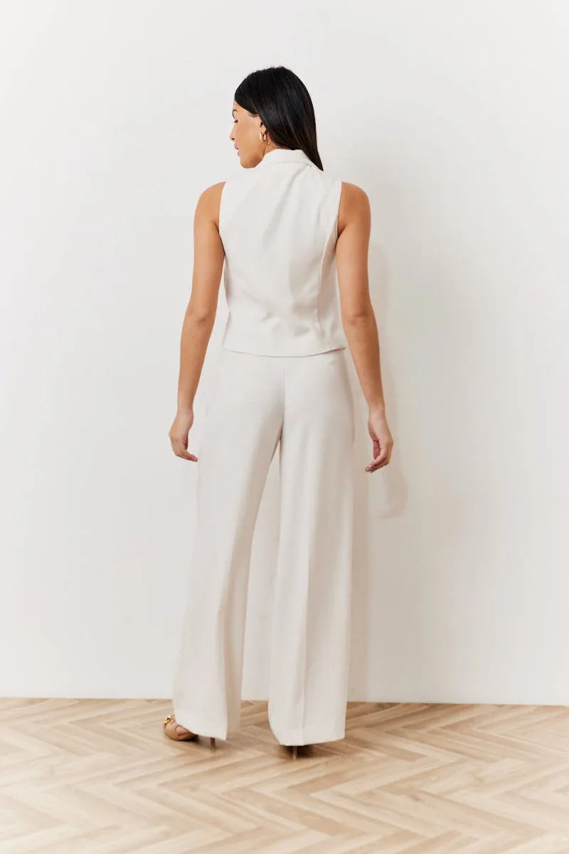 Cream Tux Waistcoat sold by Chi Chi London product image thumbnail 4