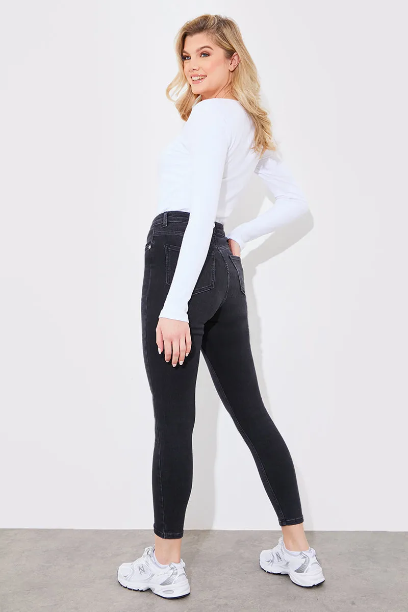 High Waisted Skinny Jeans sold by Chi Chi London product image thumbnail 5