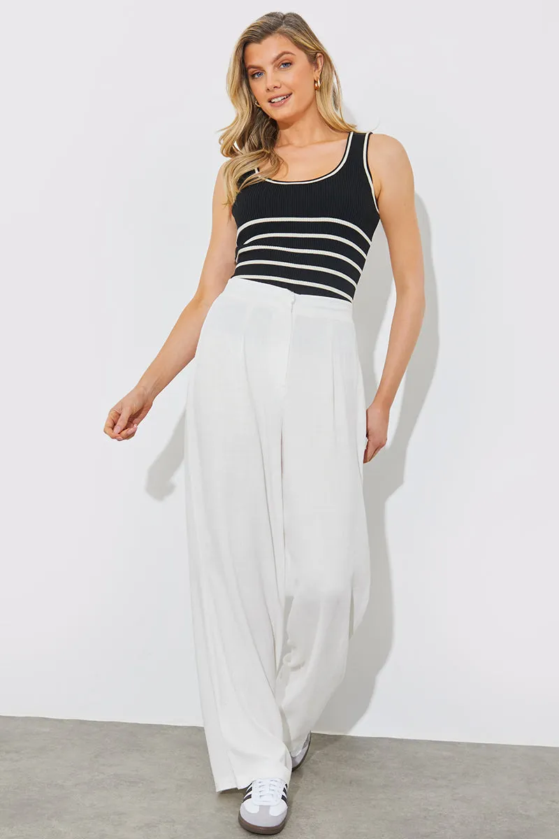 Rib Knit Scoop Neck Stripe Top sold by Chi Chi London product image thumbnail 2