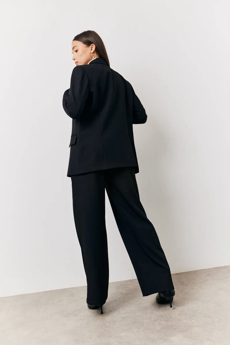 Black Relaxed Pocket Detail Blazer sold by Chi Chi London product image thumbnail 4