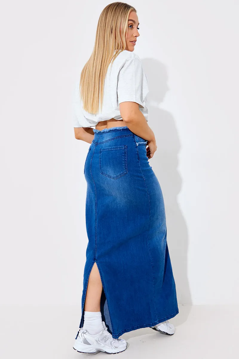 Denim Maxi Skirt sold by Chi Chi London product image thumbnail 3