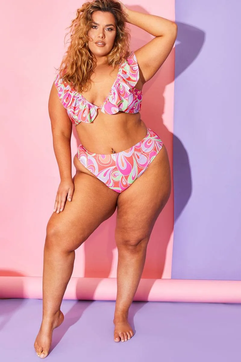 Abstract Print High Waisted Bikini Bottoms sold by Chi Chi London product image thumbnail 5