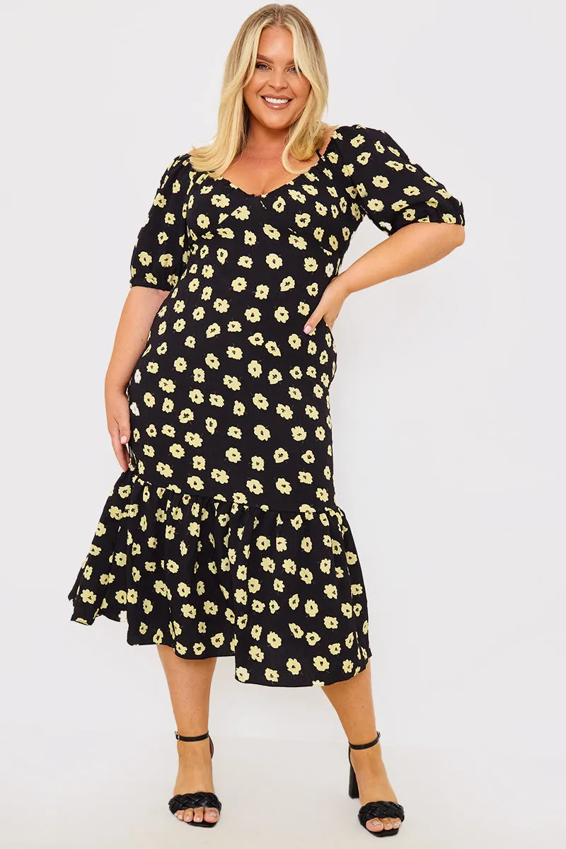 Floral Plunge Short Sleeve Midi Dress sold by Chi Chi London product image thumbnail 4