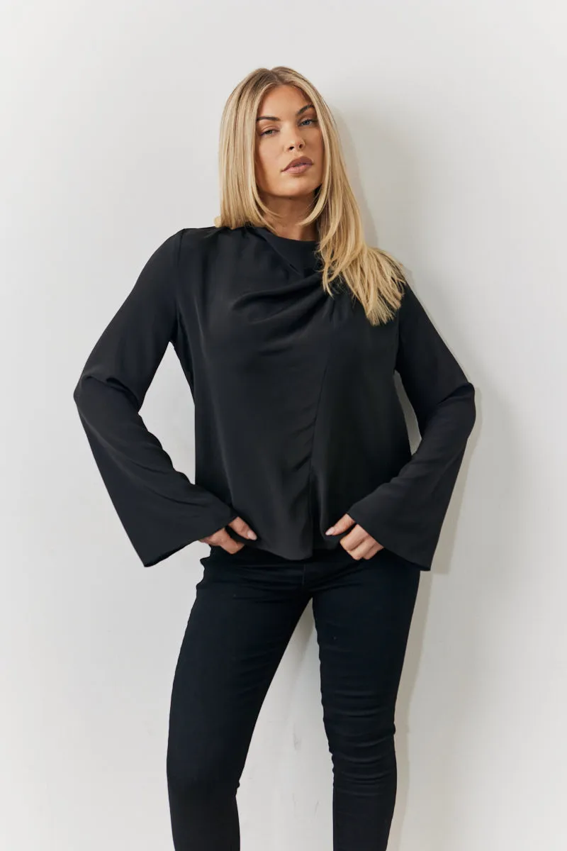 Cowl Neck Draped Blouse sold by Chi Chi London