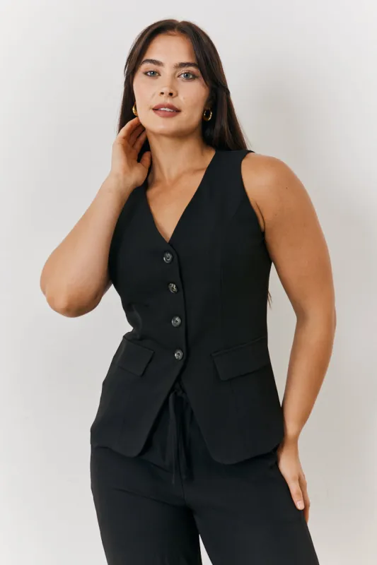Longline Button Through Waistcoat made by In the style
