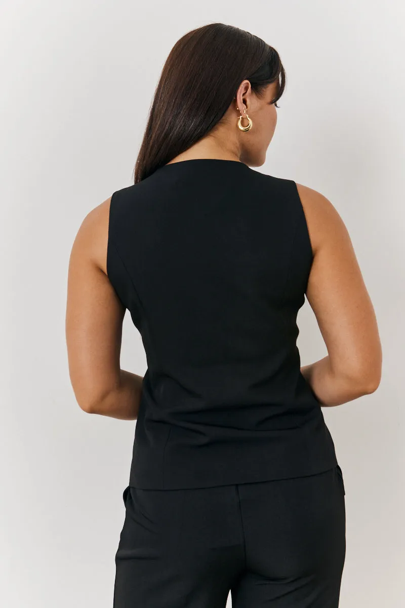Longline Button Through Waistcoat sold by Chi Chi London product image thumbnail 3