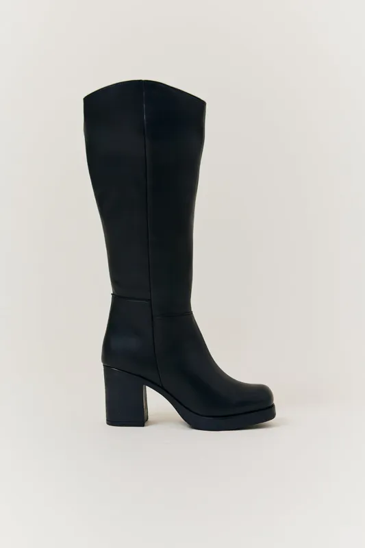Bella Chunky Heeled High Leg Boot made by In the style