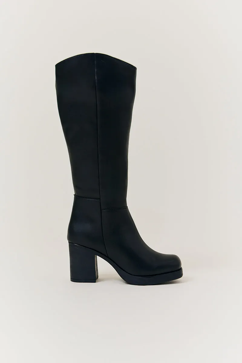 Bella Chunky Heeled High Leg Boot sold by Chi Chi London