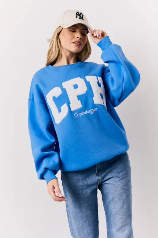 Blue Borg Graphic Sweater made by In the style