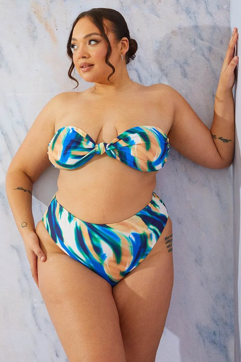 Abstract Print High Waist High Leg Bikini Bottom sold by Chi Chi London product image thumbnail 5