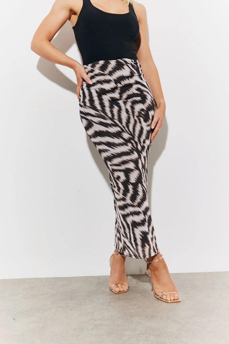 Magic Sculpting Printed Bodycon Midi Skirt sold by Chi Chi London product image thumbnail 2