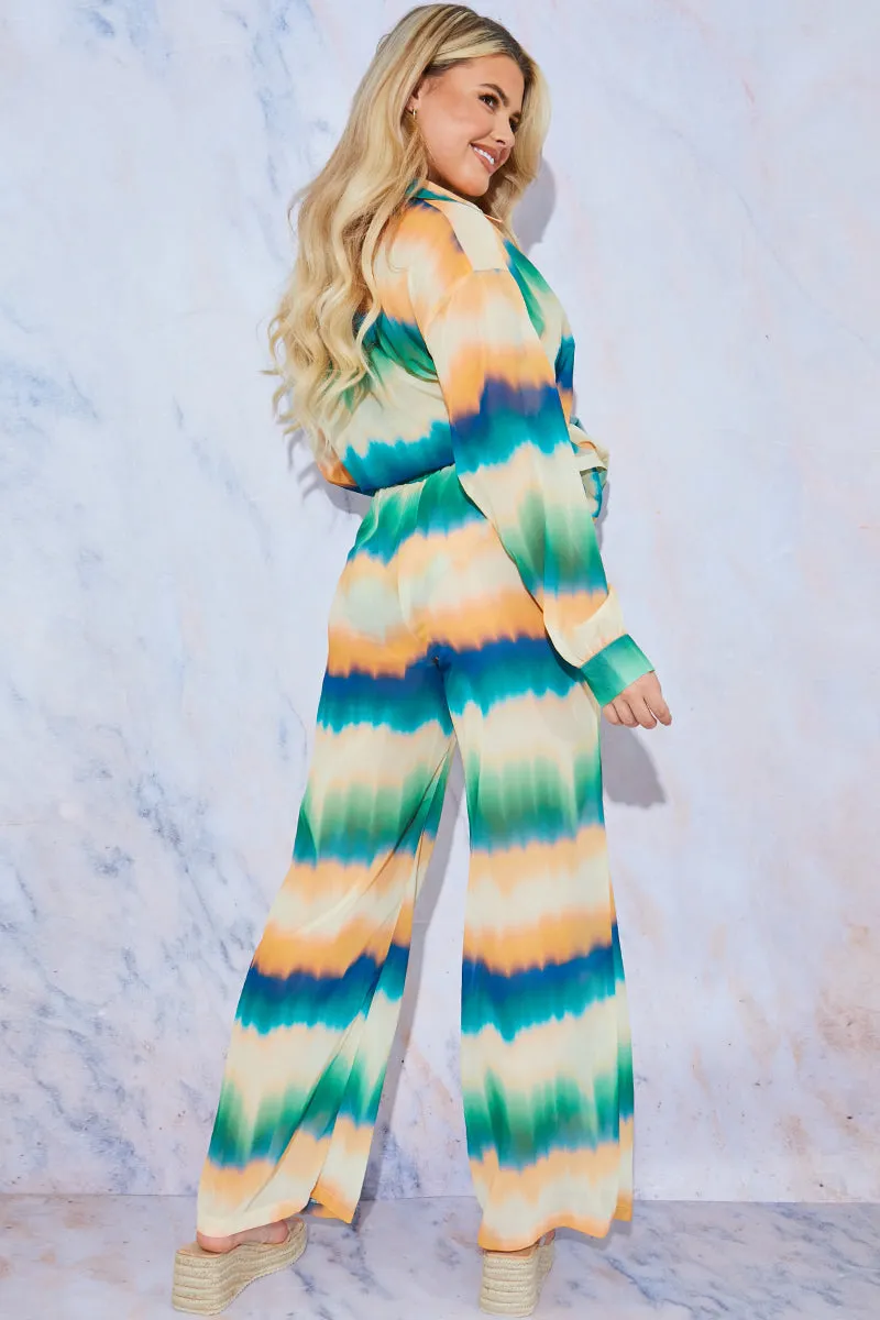 Ombre Wide Leg Elastic Waist Trousers sold by Chi Chi London product image thumbnail 3
