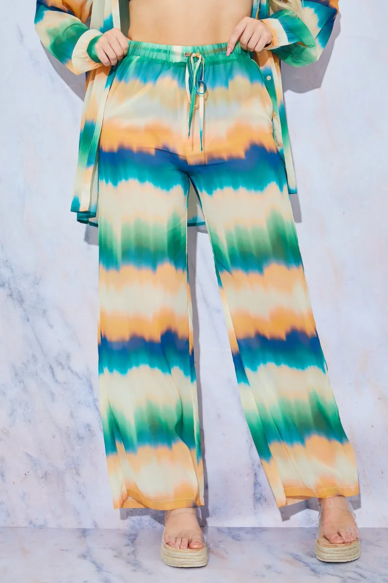 Ombre Wide Leg Elastic Waist Trousers sold by Chi Chi London product image thumbnail 2