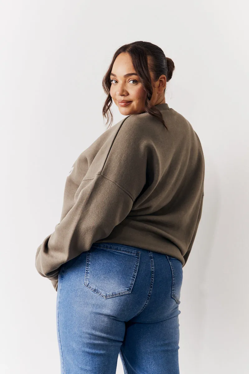 Embroidered Boston Slogan Crew Neck Sweater sold by Chi Chi London product image thumbnail 3