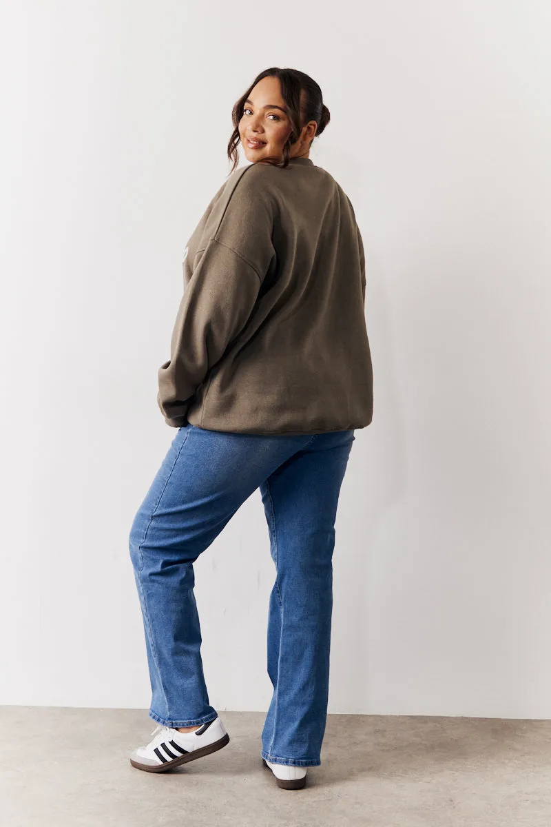 Embroidered Boston Slogan Crew Neck Sweater sold by Chi Chi London product image thumbnail 4