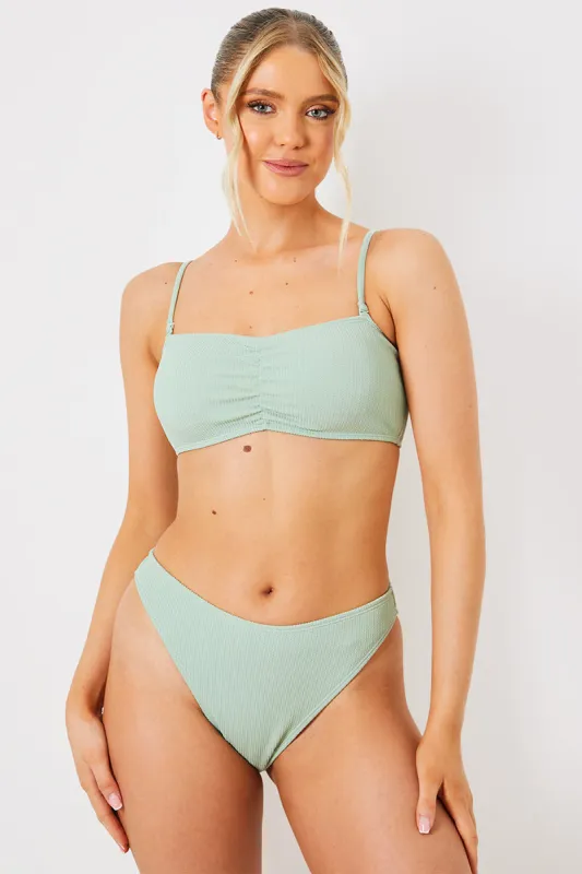Control Crinkle Boomerang Bikini Bottom made by In the style