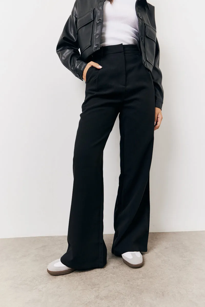 Black Tailored Wide Leg Trouser sold by Chi Chi London product image thumbnail 2