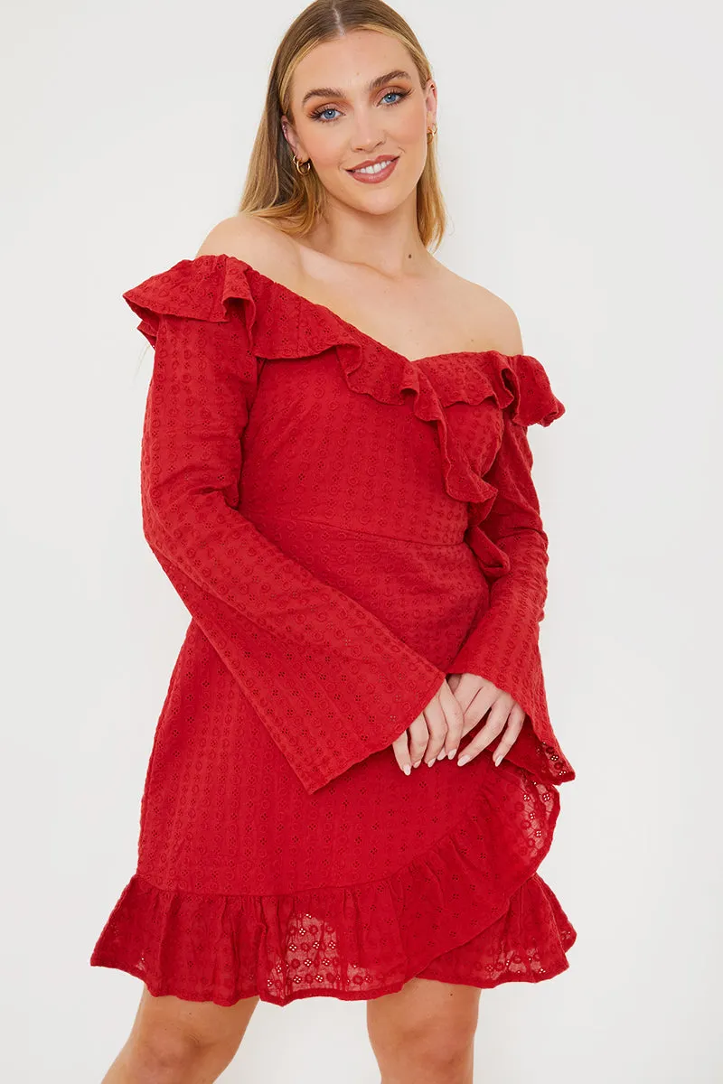 Bardot Broderie Anglaise Mini Dress sold by Chi Chi London product image thumbnail 3