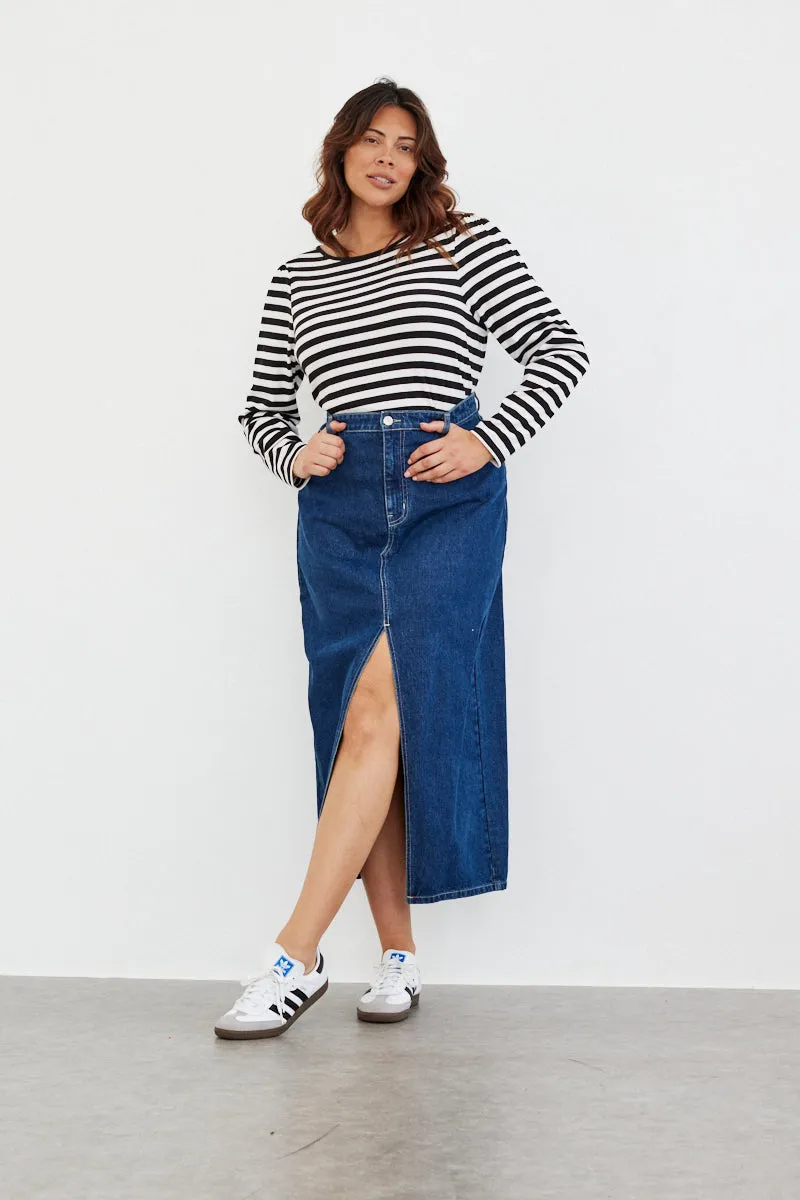 Striped Long Sleeve T-Shirt sold by Chi Chi London product image thumbnail 2