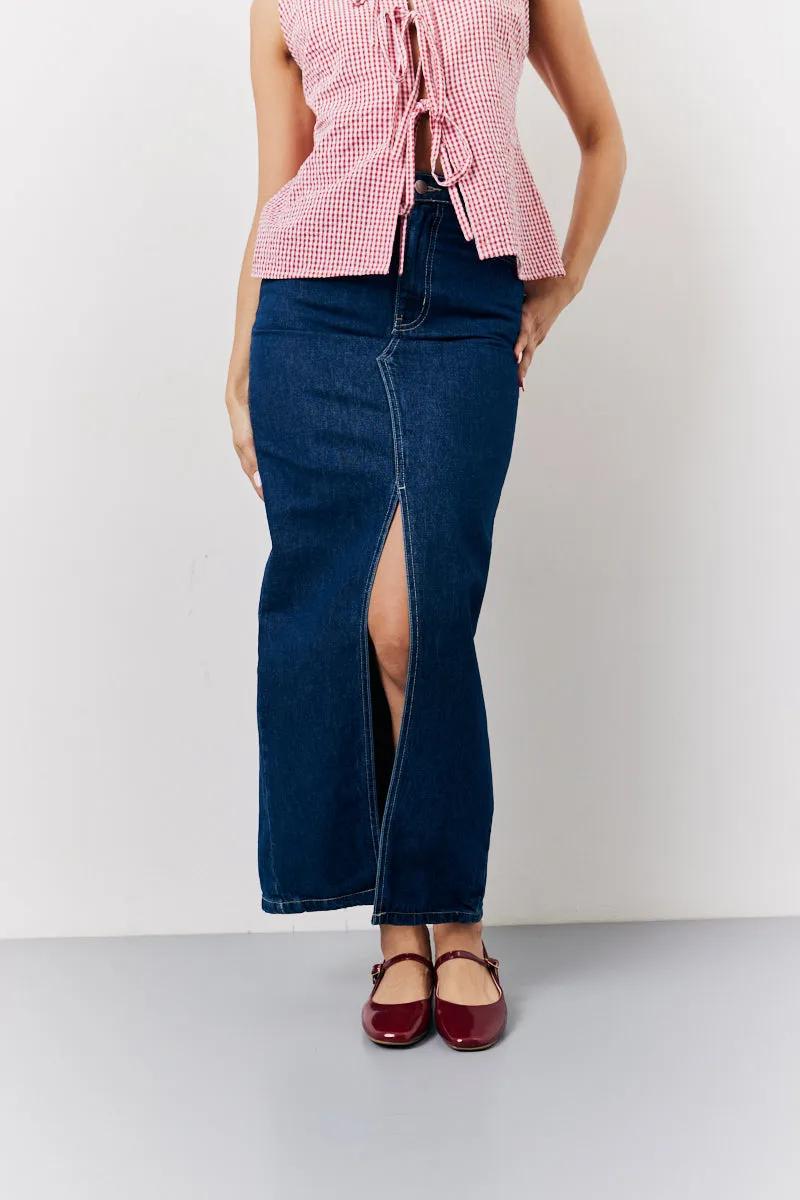 Denim Maxi Skirt sold by Chi Chi London product image thumbnail 2