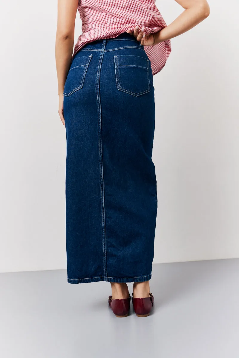 Denim Maxi Skirt sold by Chi Chi London product image thumbnail 4